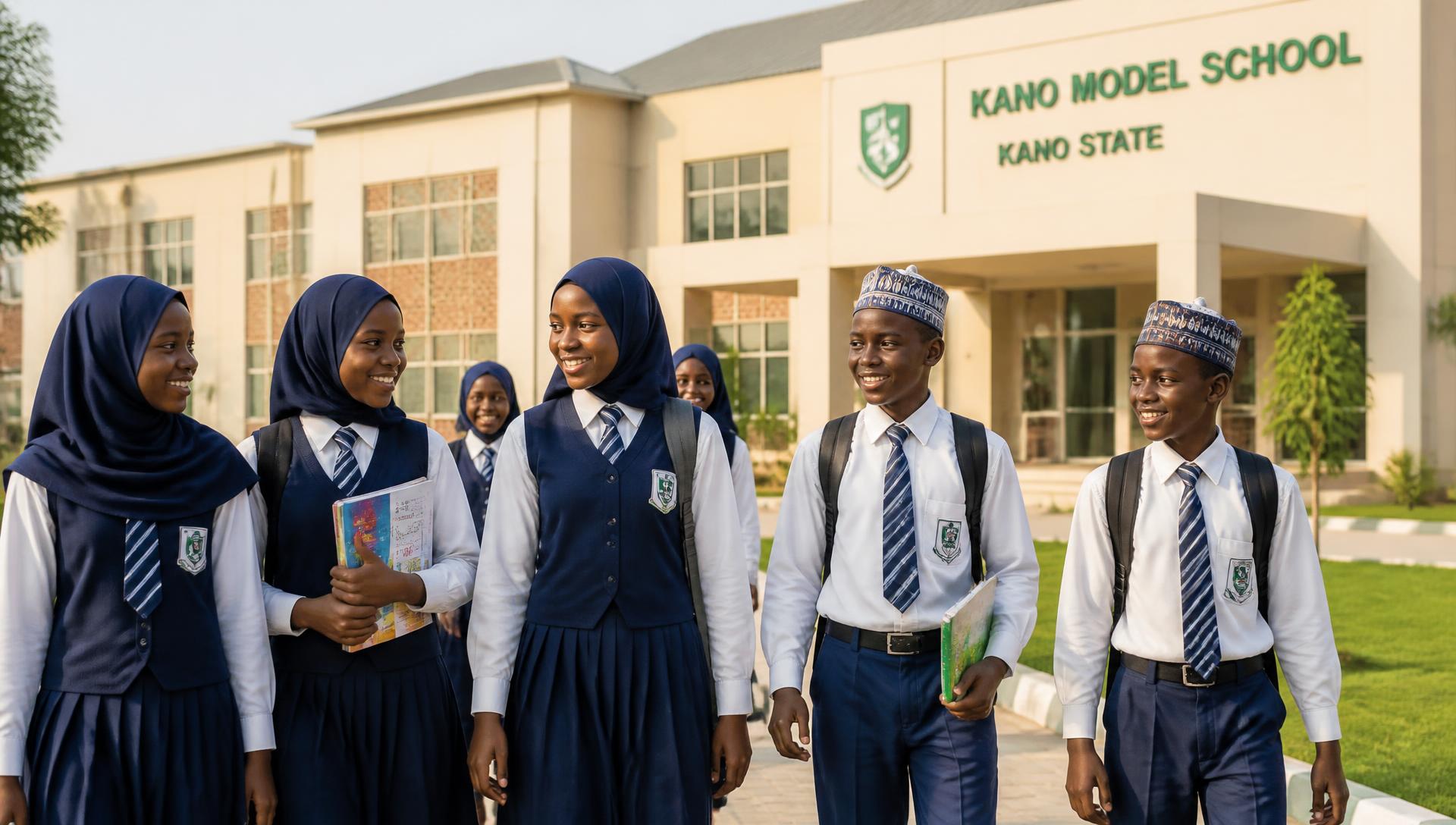 Students of North Land Schools Kano walking on campus